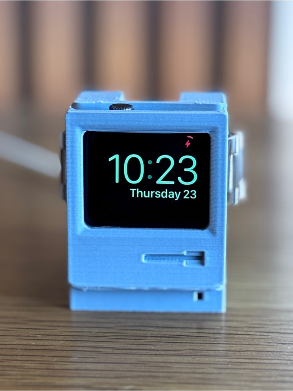 Retro Macintosh Apple Watch Charging Stand Dock Matte Gray
